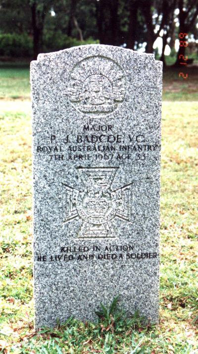 Grave of Major Peter Badcoe VC